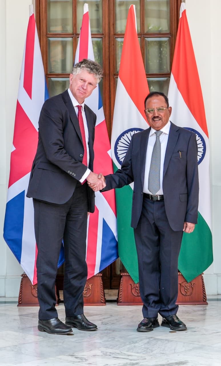 NSA Ajit Doval meets his counterpart from UK, Jonathan Powell