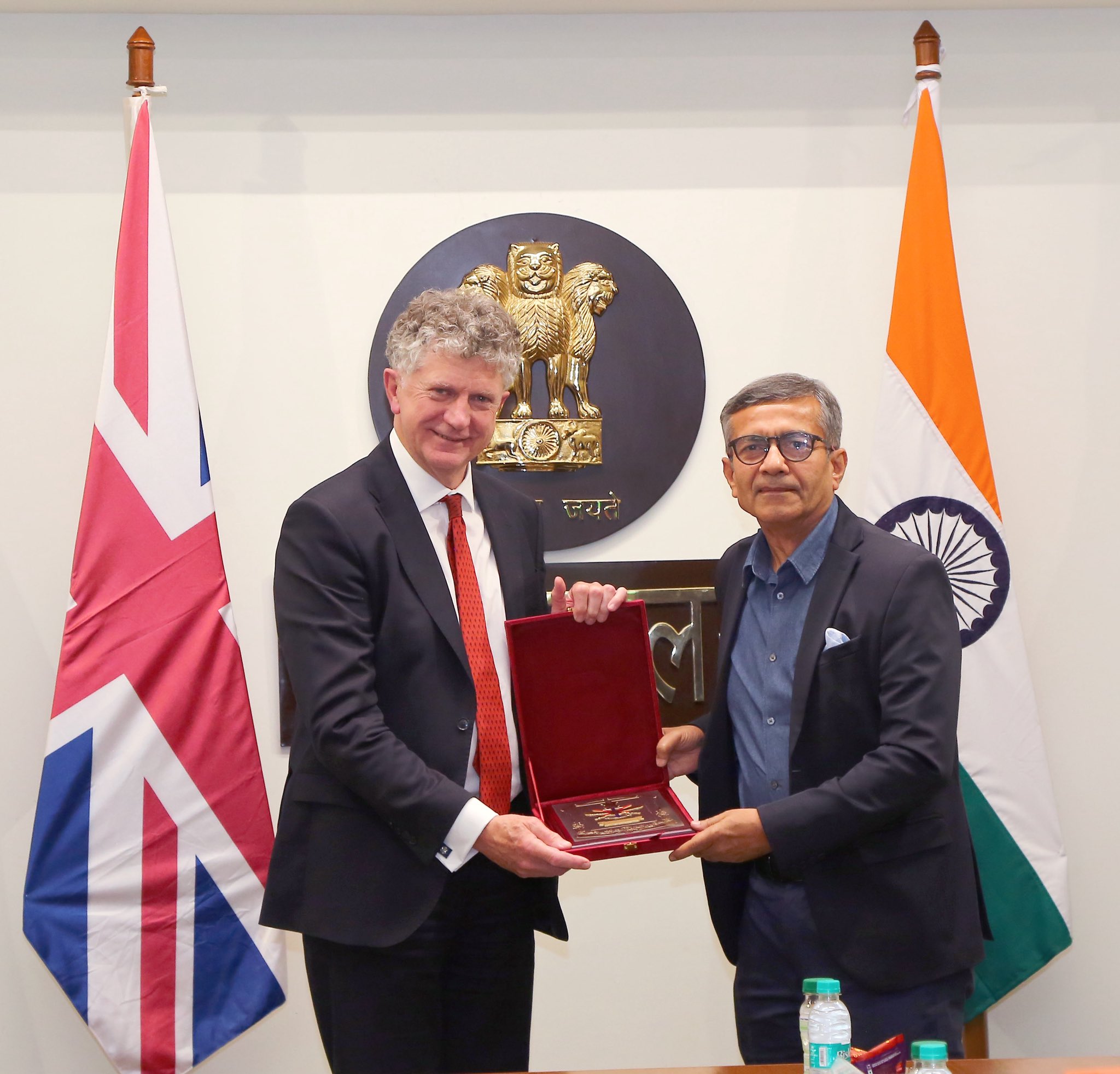 Defence Secretary Rajesh Kumar Singh meets National Security Adviser of UK, Jonathan Powell
