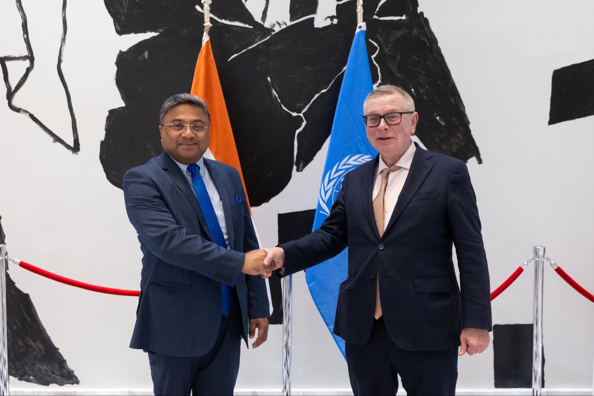 MEA Secretary (West) Sibi George meets UN Counter-Terrorism chief Alexandre Zouev