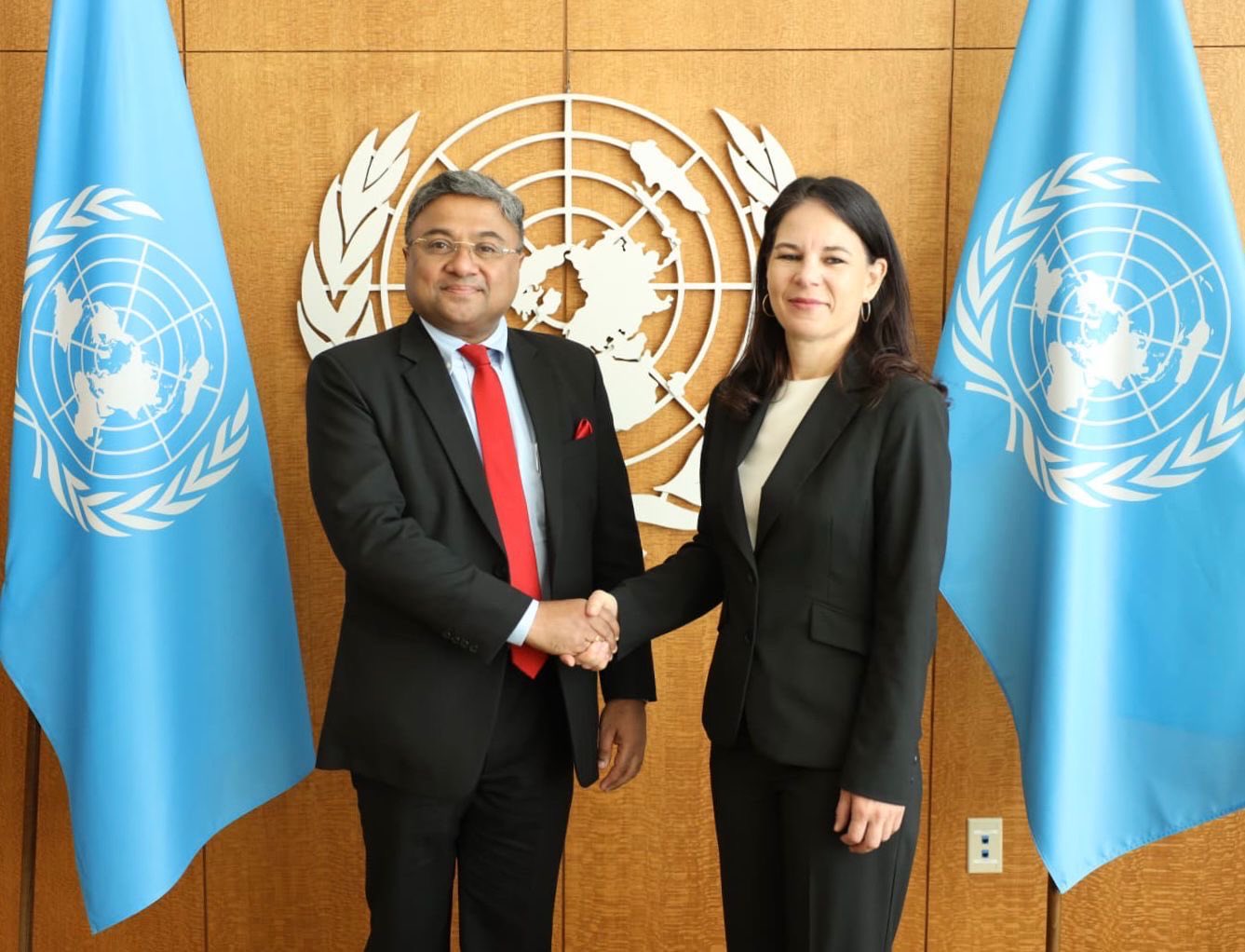 MEA Secretary Sibi George Meets UN General Assembly President Annalena Baerbock
