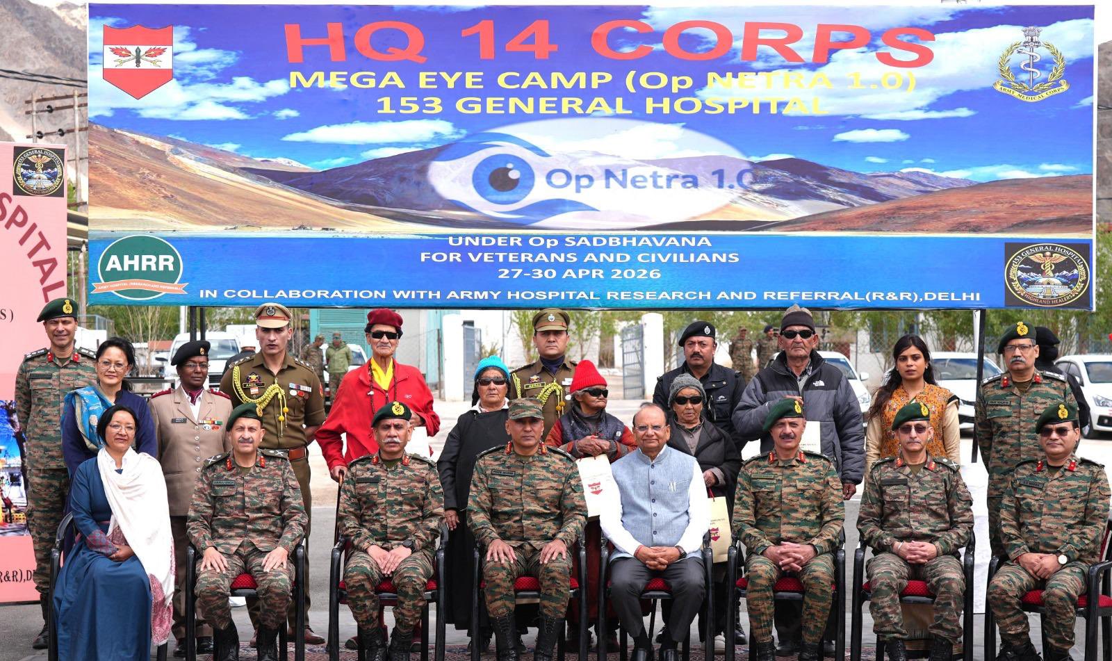 Indian Army successfully concludes its four-day Advanced Surgical Eye Camp Op Netra 1.0 in Leh