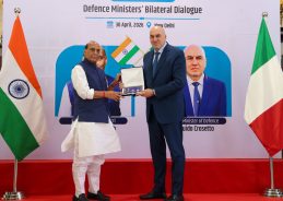 Defence Minister Rajnath Singh discusses regional and global issues with his Italian counterpart Guido Crosetto