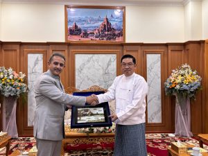 MoS for External Affairs Kirti Vardhan Singh calls on representatives of Myanmar’s new Govt