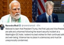 PM Modi Expresses Relief Over Safety of US President Trump, Condemns Violence After Washington DC Incident