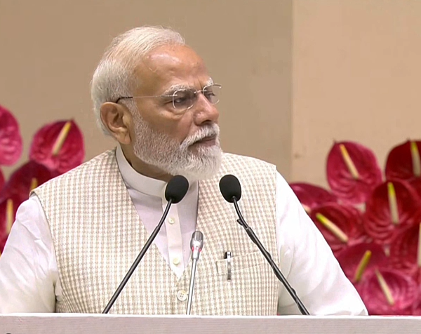 PM addresses Nari Shakti Vandan Sammelan, stressing need to provide reservation for women in democratic structure