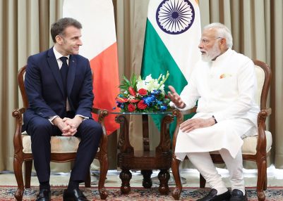 PM Modi and French President discuss West Asia conflict; Agree on need to restore freedom of navigation in Strait of Hormuz.