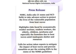 NHRC urges states, Delhi to strengthen heatwave relief measures amid rising temperatures