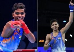 Indian boxers Sachin Siwach & Vishvanath Suresh advance to quarterfinals in Asian Boxing Championships