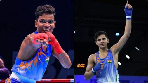 Indian boxers Sachin Siwach & Vishvanath Suresh advance to quarterfinals in Asian Boxing Championships