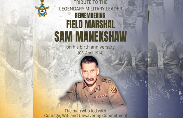 IAF remembers India’s first Field Marshal, Sam Manekshaw MC on his birth anniversary