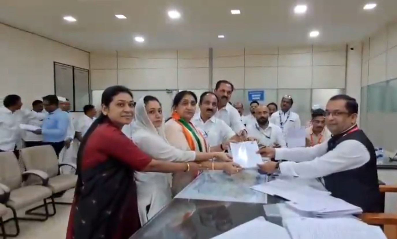 Maharashtra’s Deputy CM & NCP leader Sunetra Ajit Pawar, files her nomination papers for Baramati assembly bypoll