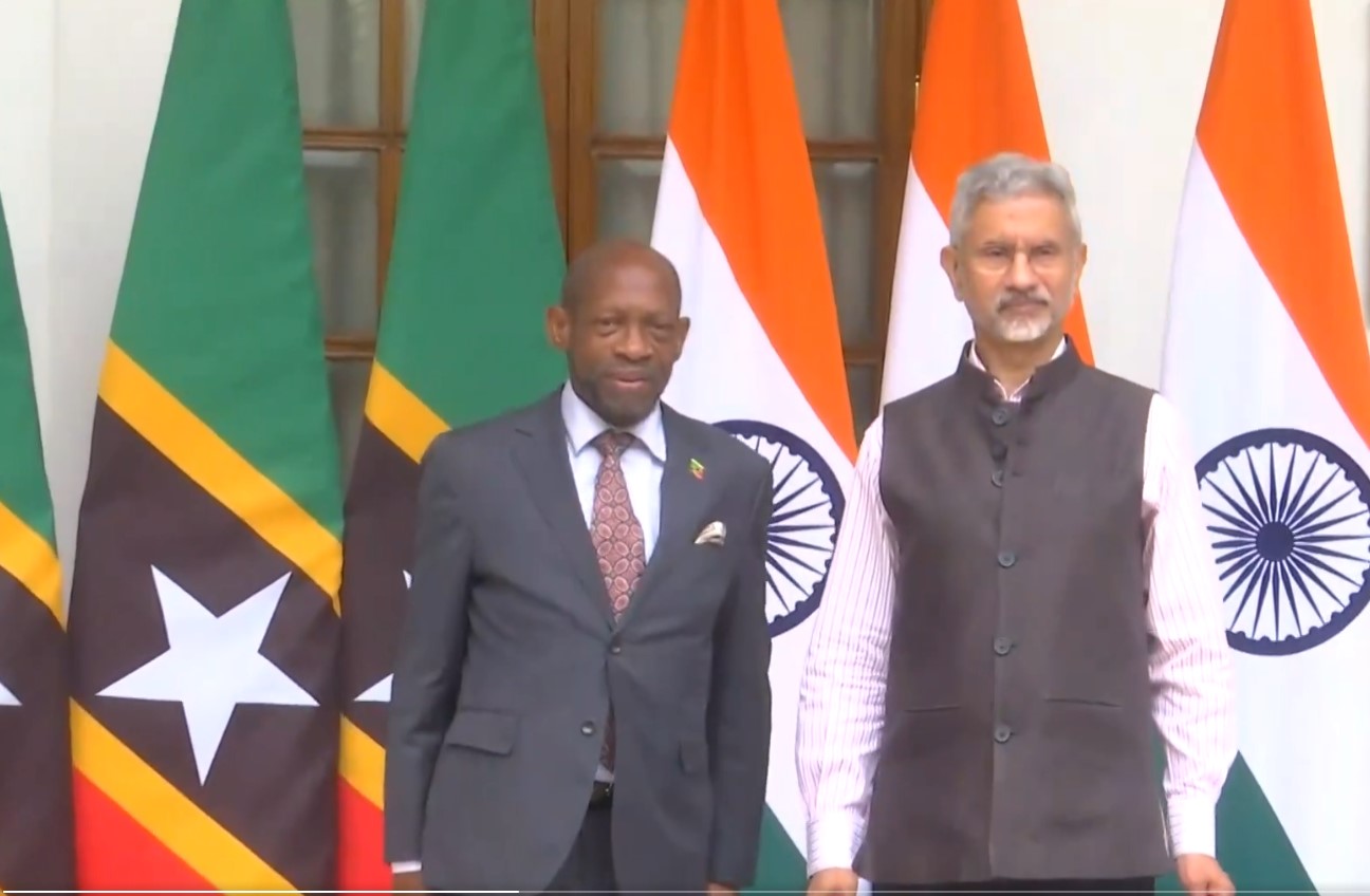EAM Dr S Jaishankar meets with Minister of Foreign Affairs of St. Kitts & Nevis, Dr. Denzil L. Douglas