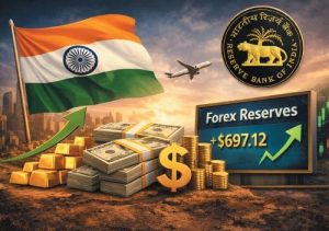 भारत के विदेशी मुद्रा भंडार में 9 अरब डॉलर की बढ़ोत्तरी