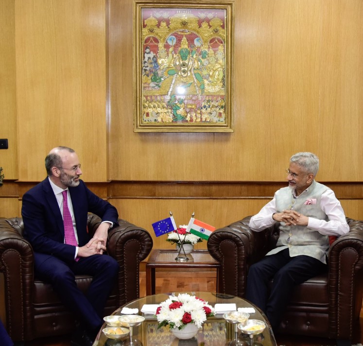 EAM S Jaishankar meets member of European Parliament Manfred Weber