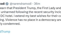 PM Modi Expresses Relief Over Safety of US President Trump, Condemns Violence After Washington DC Incident