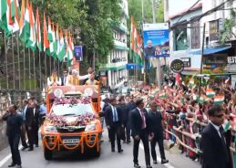 PM Modi holding grand roadshow at Gangtok