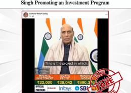 Government debunks fake video showing Defence Minister Rajnath Singh promoting investment platform