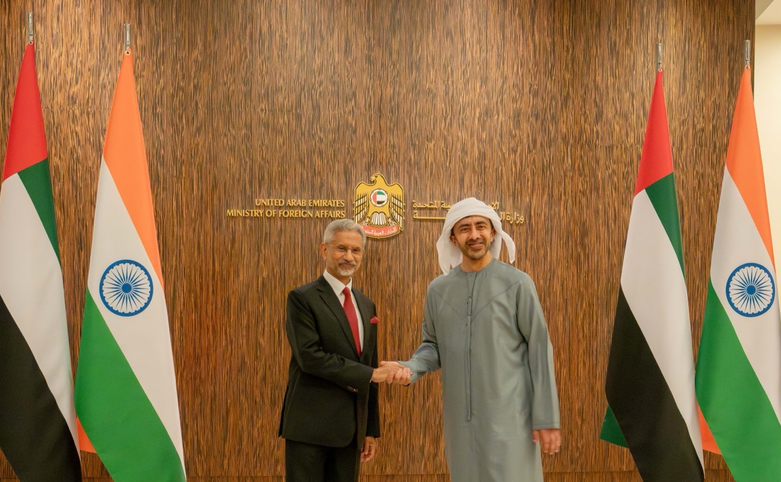 External Affairs Minister discusses measures to enhance mutual co-operation with his UAE counterpart