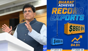 Union Minister Piyush Goyal Says India Achieves Record 860 Billion Dollar Exports in FY 2025-26