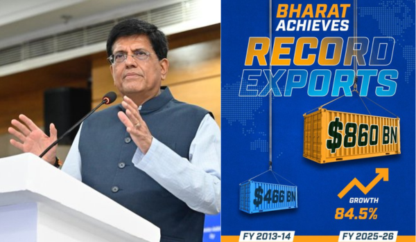 Union Minister Piyush Goyal Says India Achieves Record 860 Billion Dollar Exports in FY 2025-26
