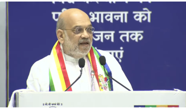 गृह मंत्री अमित शाह ने विश्व नवकार महामंत्र दिवस पर नई दिल्ली में संतों और भक्तों को संबोधित किया