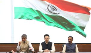 Rajya Sabha MPs Raghav Chadha, Sandeep Pathak and Ashok Mittal join BJP