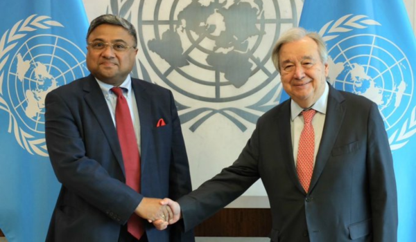 MEA Secretary Sibi George meets UN Secretary General Antonio Guterres 