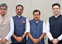 Rajya Sabha MPs Raghav Chadha, Sandeep Pathak and Ashok Mittal join BJP