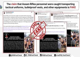 Govt Debunks Fake Social Media Claims on Assam Rifles in Manipur
