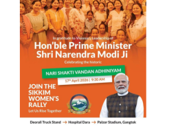 Sikkim to host Nari Shakti Vandan Adhiniyam Women’s Rally in Gangtok today
