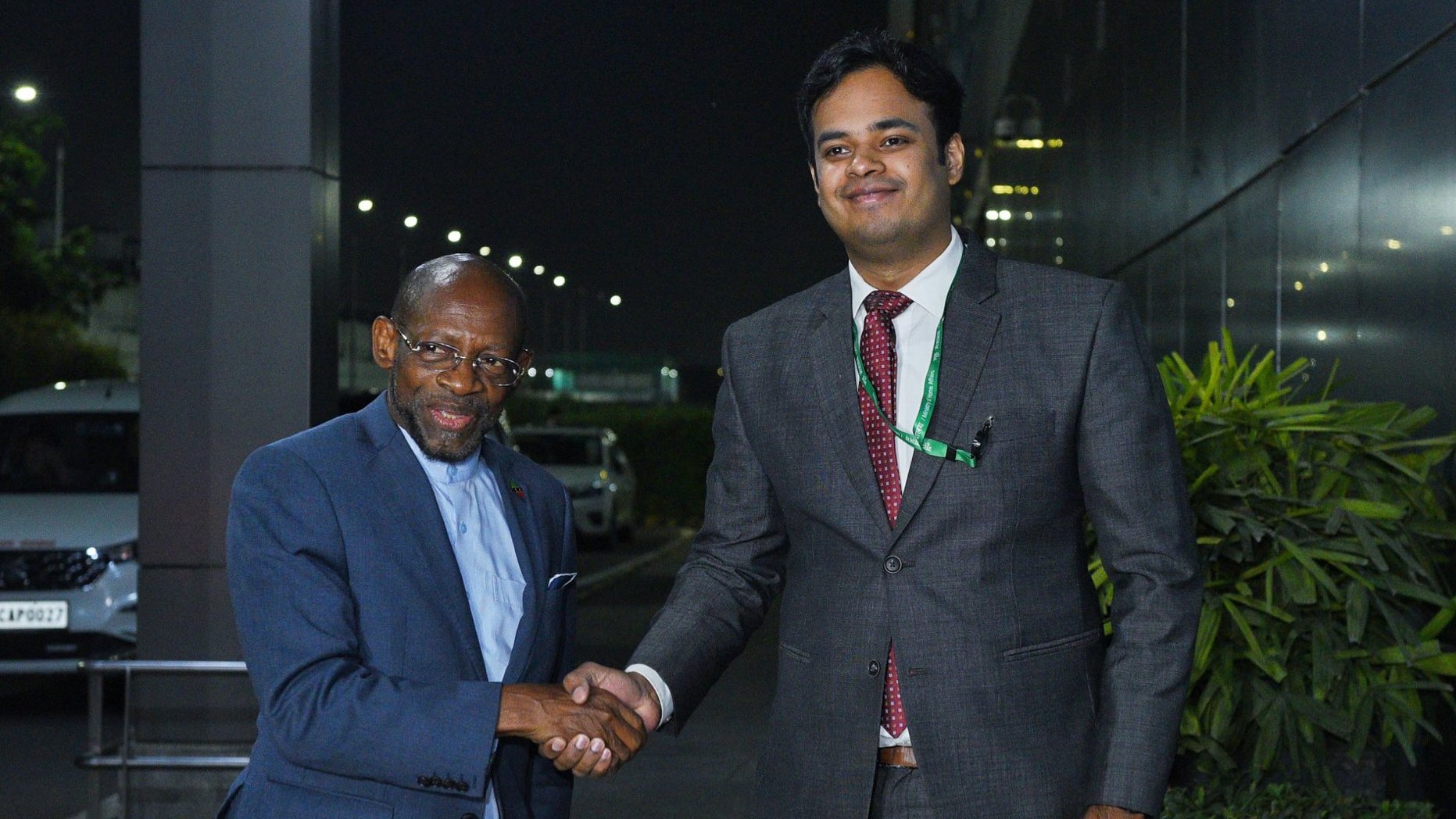 St. Kitts & Nevis Foreign Minister Denzil Douglas Arrives in New Delhi