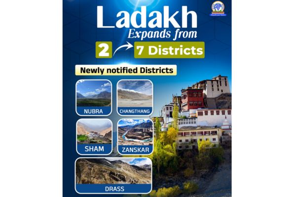 Five new districts created in Union Territory of Ladakh, fulfilling peoples long-pending demand