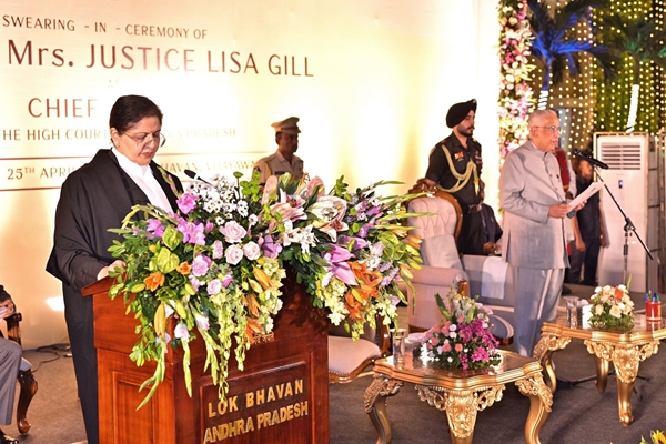 Justice Lisa Gill sworn in as Chief Justice of Andhra Pradesh High Court