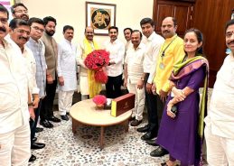 Lok Sabha Speaker Om Birla meets Andhra Pradesh Minister & TDP General Secretary Nara Lokesh