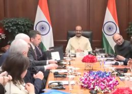 Lok Sabha Speaker Om Birla meets First Deputy Speaker of Federation Council of Russia, Vladimir Yakushev