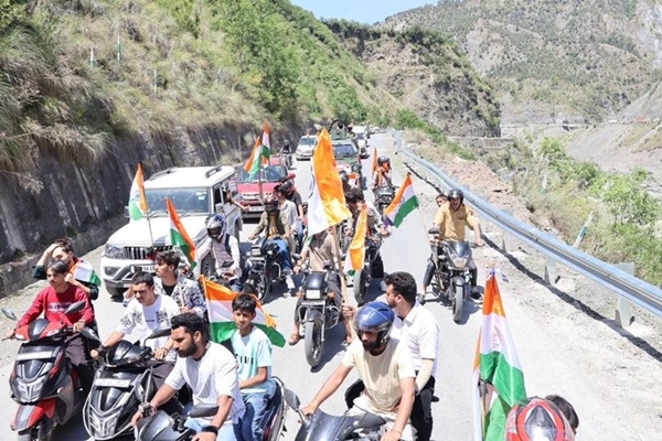 J&K: Tiranga Bike and Car Rally Organised in Ramban under Nasha Mukti Abhiyaan to Promote Drug-Free Society