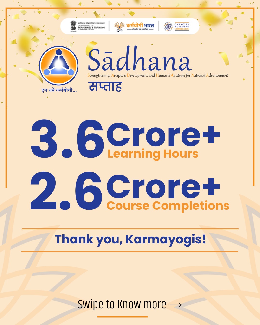 SĀDHANA Saptah 2026 recorded over 3.18 crore course completions, marking tenfold growth under Mission Karmayogi