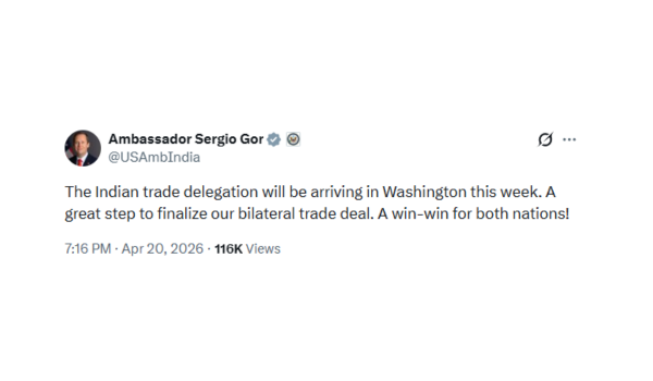 Indian trade delegation to visit Washington this week: US Ambassador to India Sergio Gor 