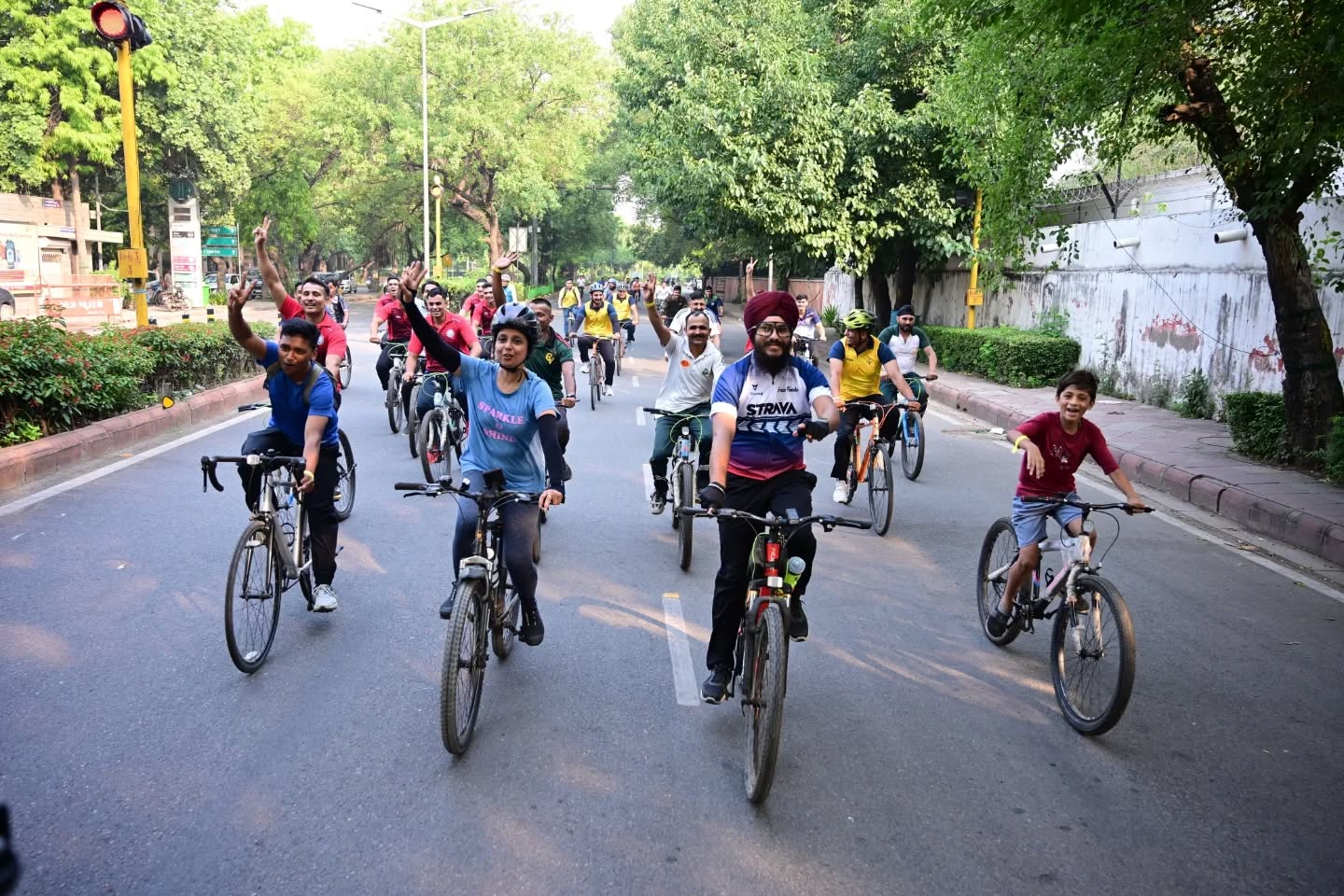 Fit India ‘Sundays on Cycle’ organised at Major Dhyan Chand National Stadium in Delhi