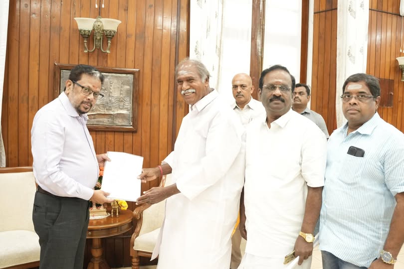 Puducherry Chief Minister N. Rangasamy submits resignation to Lieutenant Governor K. Kailashnathan