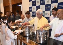 LG Manoj Sinha lays foundation stone for Akshaya Patra’s centralised kitchen facility in Katra, J&K