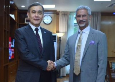 EAM Dr S Jaishankar meets SCO Secretary General Nurlan Yermekbayev in New Delhi