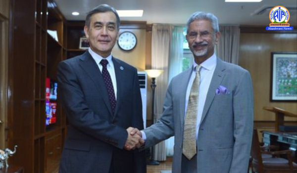 EAM Dr S Jaishankar meets SCO Secretary General Nurlan Yermekbayev in New Delhi