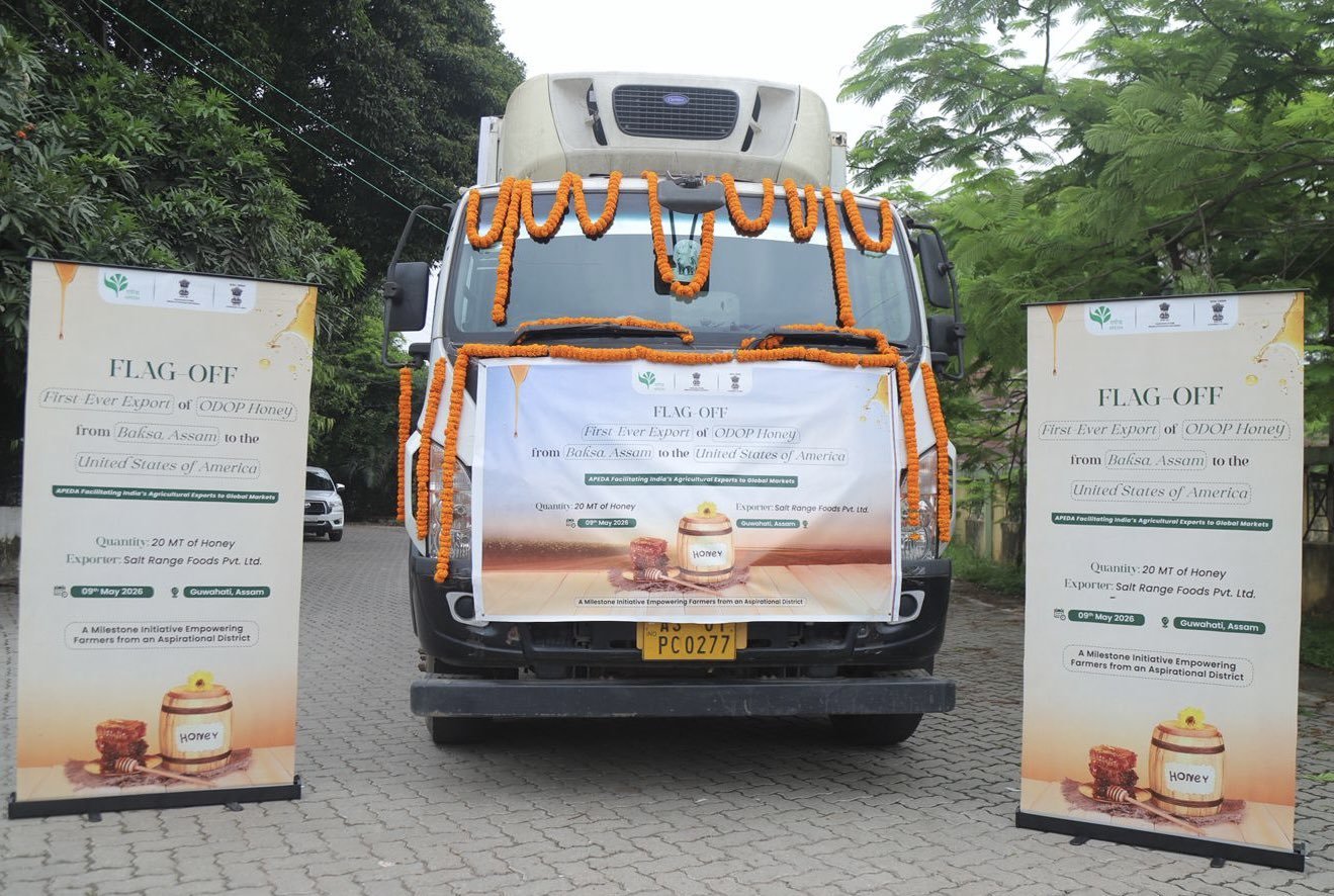 APEDA Facilitates First-Ever Honey Export from Assam’s Baksa District to US