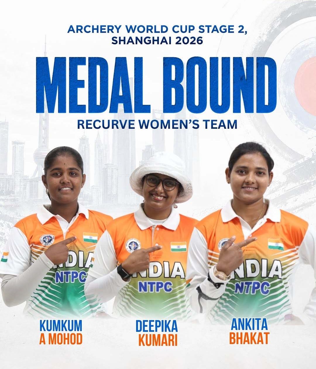 Indian women’s recurve team secures first medal in Archery at World Cup Stage 2