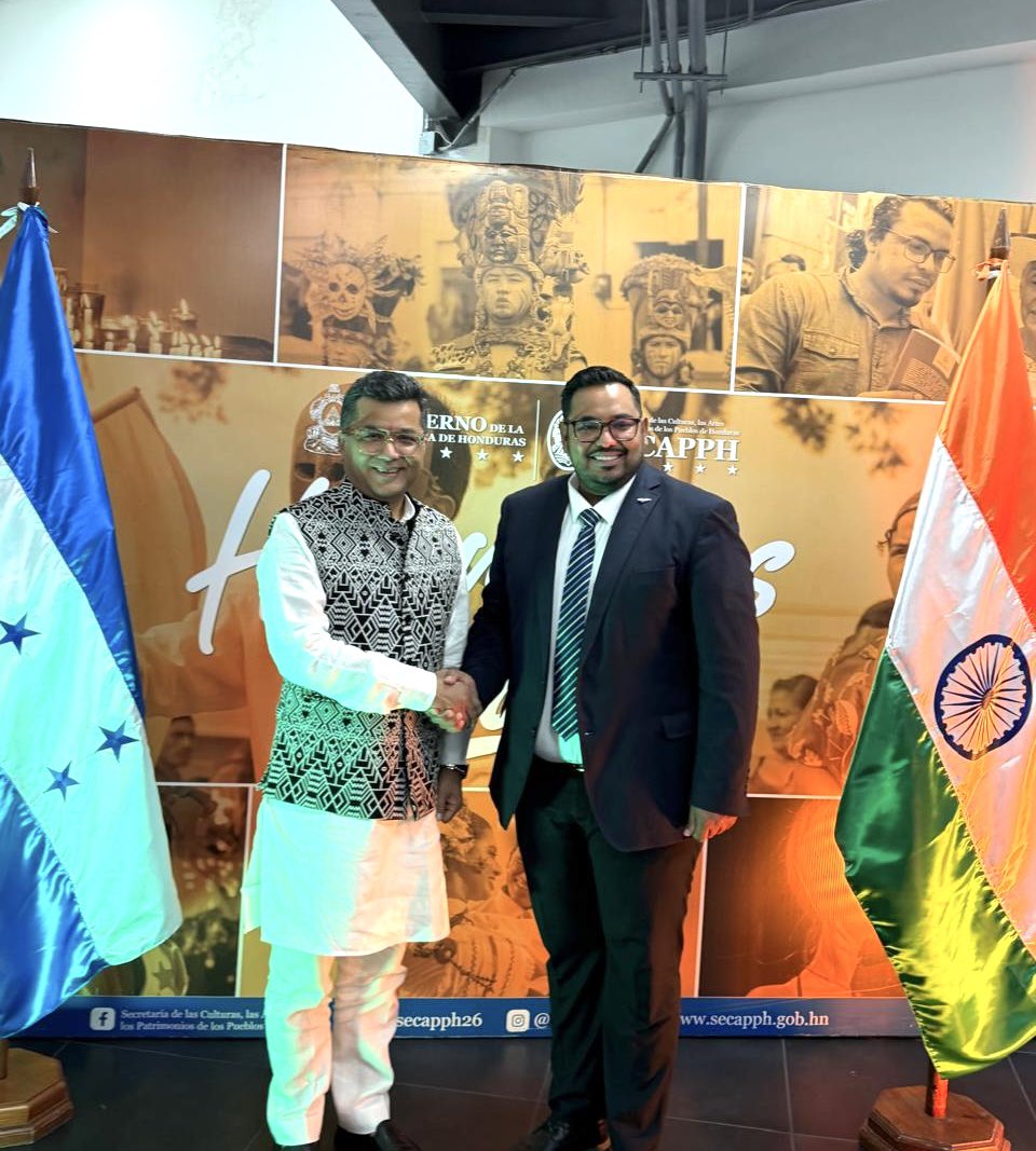 विदेश राज्‍य मंत्री पबित्रा मार्गेरिटा ने होंडुरास के संस्कृति, कला और विरासत मंत्री से भेंट की