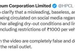 HPCL refutes claims of dry-out conditions on petrol and diesel sale in Gaya Ji, Bihar