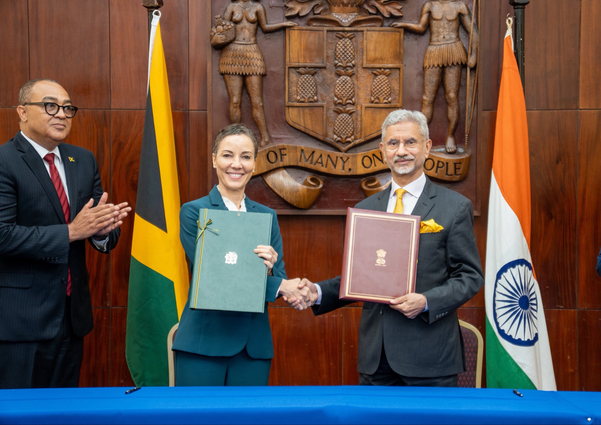 EAM S Jaishankar holds meeting with Jamaican counterpart Kamina Johnson Smith 