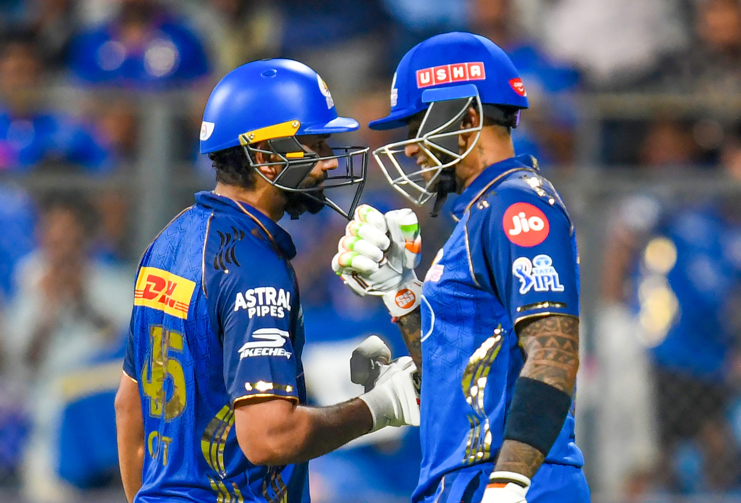 Mumbai Indians defeats Lucknow Super Giants at Wankhede Stadium in Mumbai