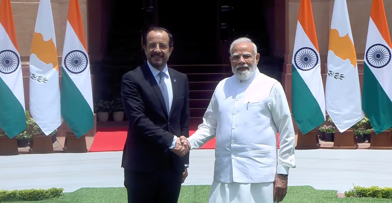 PM Narendra Modi holding talks with President of Cyprus Nikos Christodoulides in New Delhi